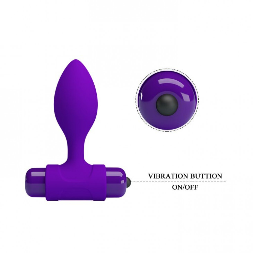 Анальные игрушки - Силиконовая вибропробка Pretty Love « Vibro but plag » BI-040077-1 3