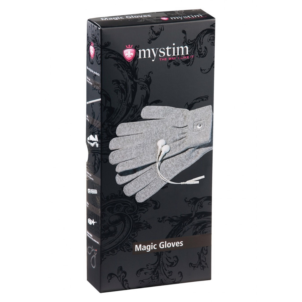 Электростимуляторы - Перчатки для электростимуляции Mystim Magic Gloves серые 1
