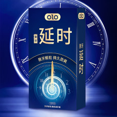 Ультратонкі презервативи з гіалуроновою кислотою, пролонгуючим ефектом та точковою текстурою OLO - Long Lasting Dots, 10 шт