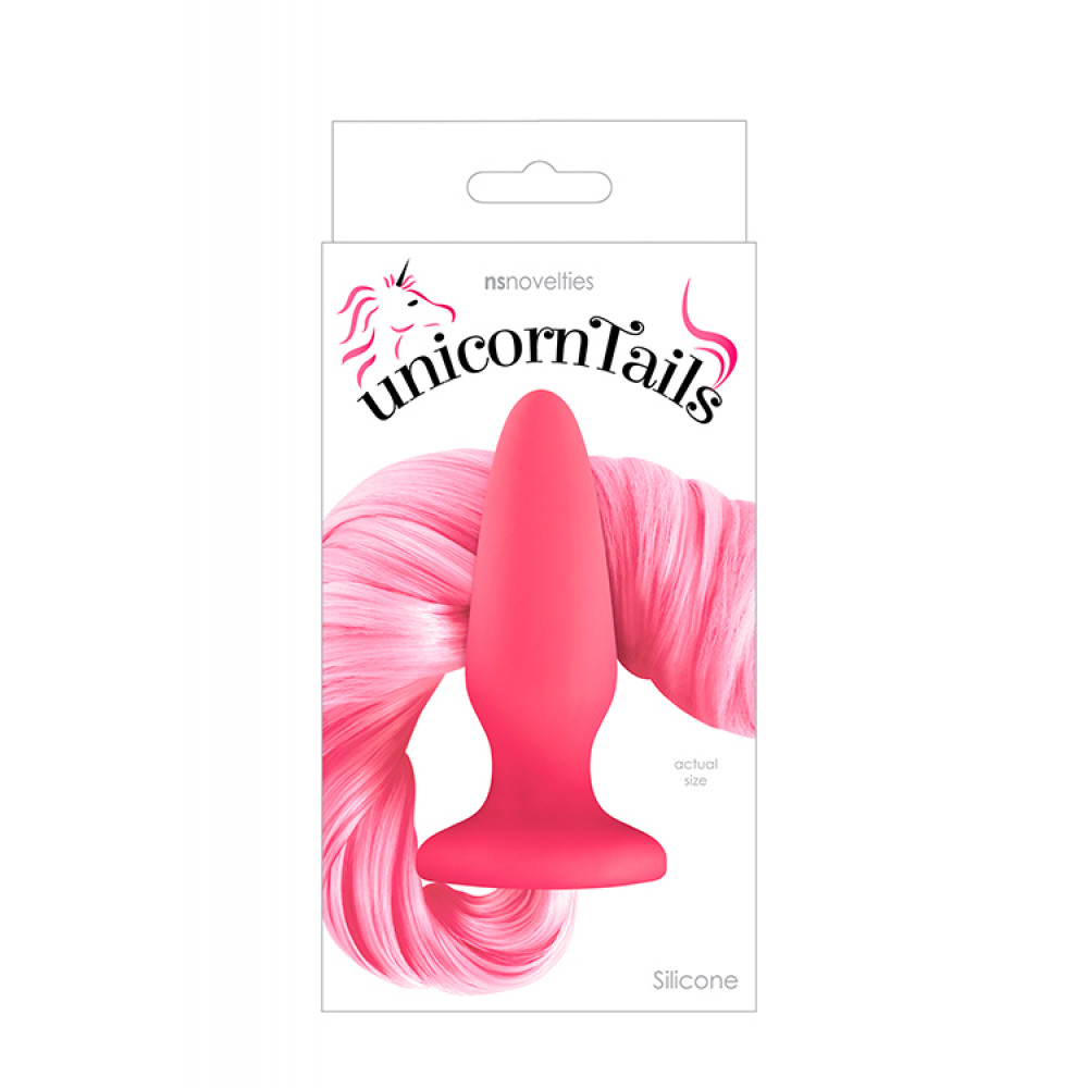 Анальная пробка - Анальная пробка с хвостом пони, Unicorn Tails, NS Novelties pink 1
