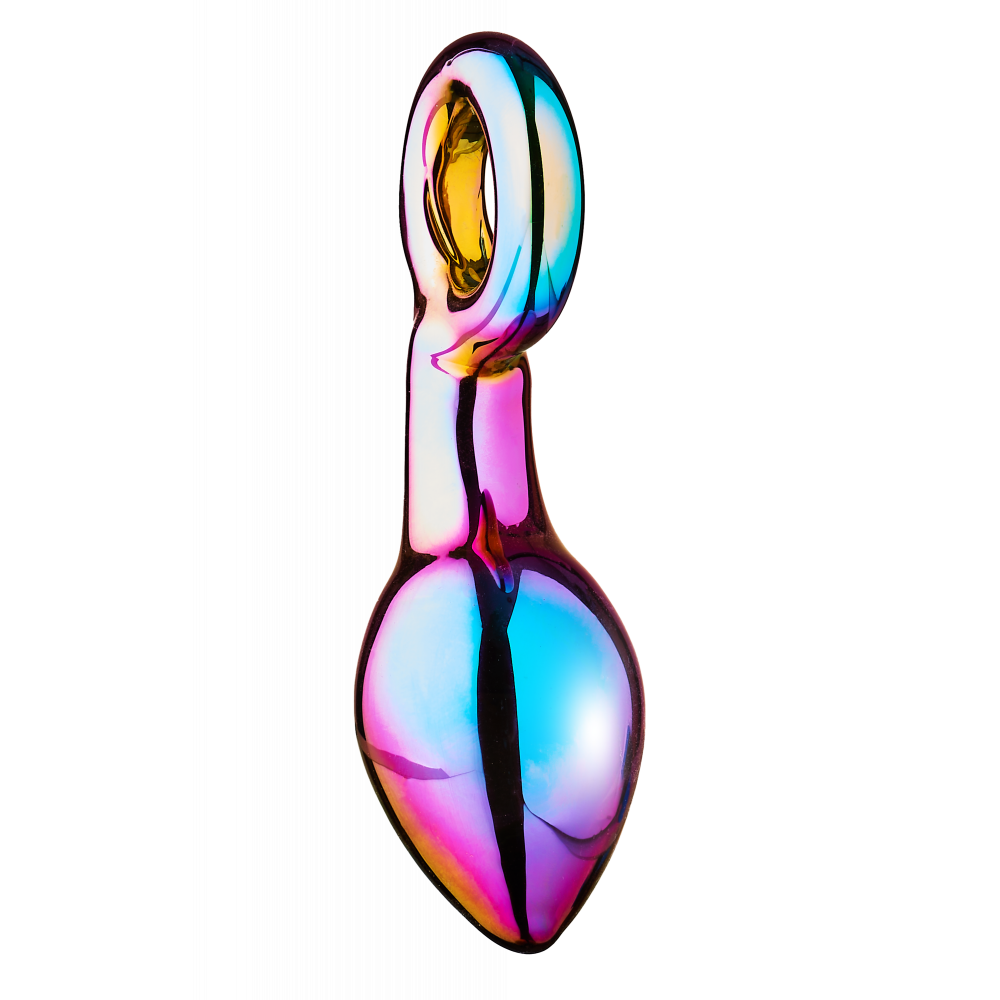 Анальные игрушки - Анальный плаг из боросиликатного стекла GLAMOUR GLASS CHUNKY RING PLUG 2