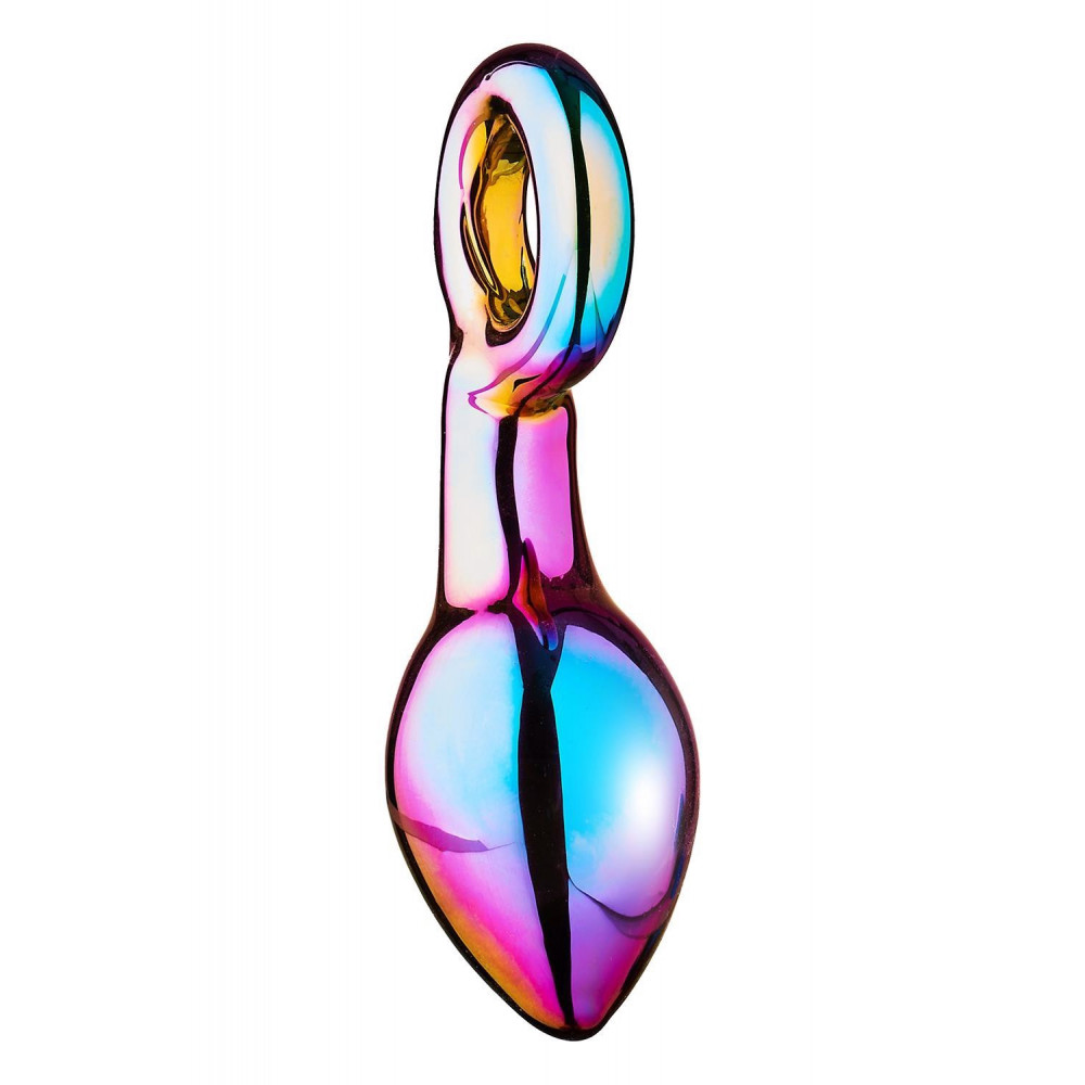 Анальные игрушки - Анальный плаг из боросиликатного стекла GLAMOUR GLASS CHUNKY RING PLUG 2