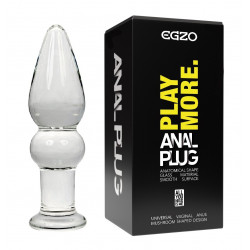 Анальный плаг из стекла EGZO EAP-G ( длина 10.7 см, диаметр 3.4 см )