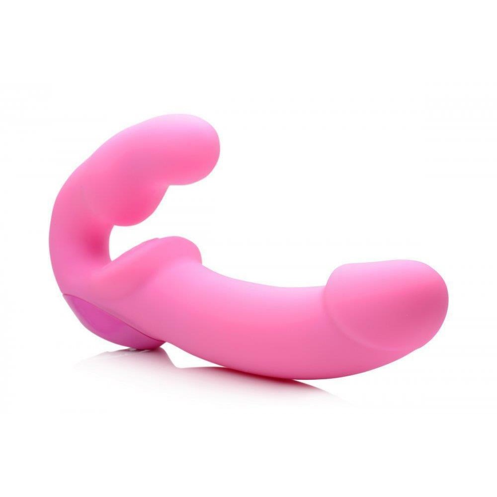 Секс игрушки - Безремневой страпон с дистанционным управлением, розовый 2