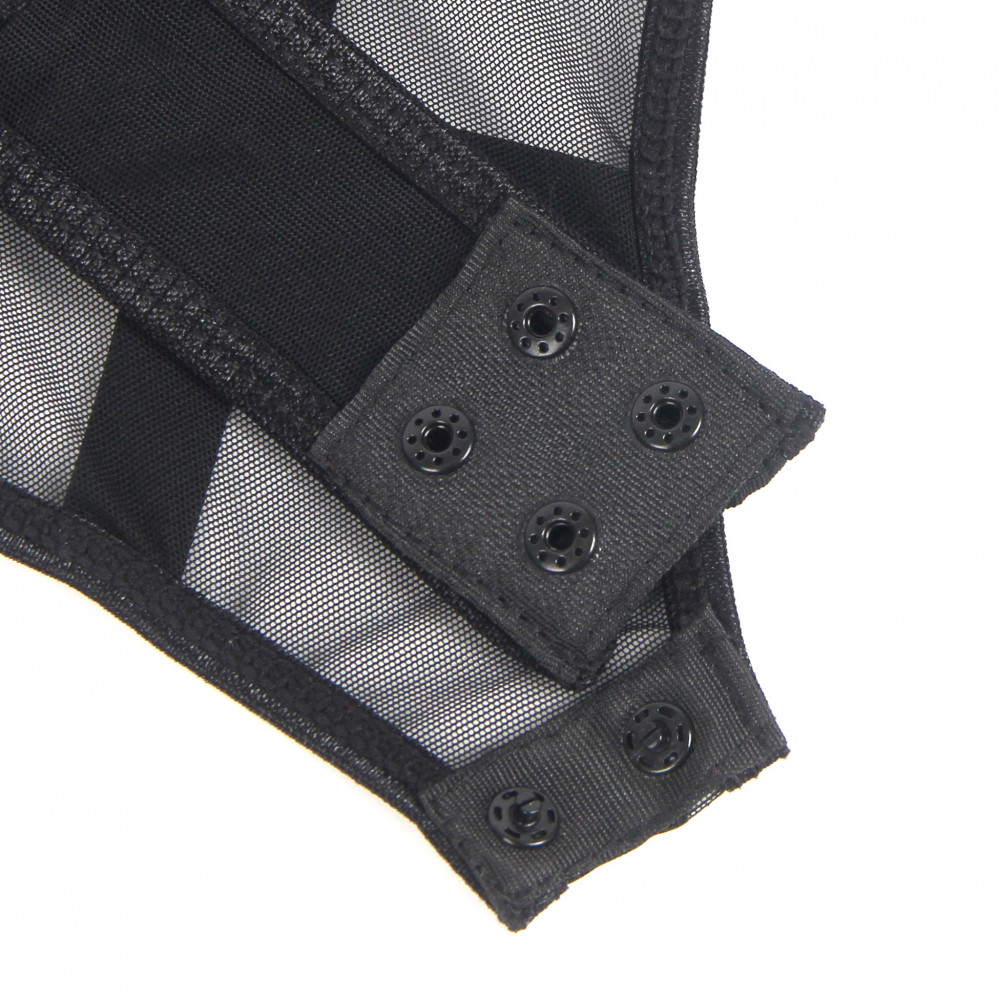 Різне - Боді зі штучної шкіри Star Night, з гартером, чорне, M 11