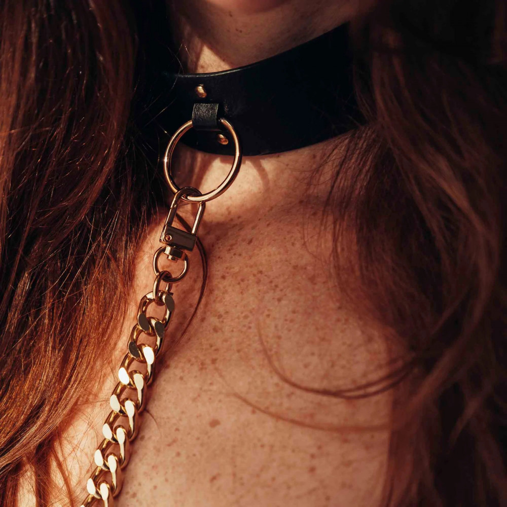 Різне - Чокер Bijoux Indiscrets MAZE - Wide Chocker Black 3