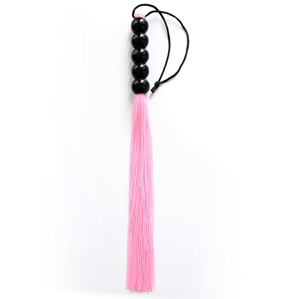 БДСМ игрушки - Кнут розовый, ручка из шариков FLOGGER, 45 см 1