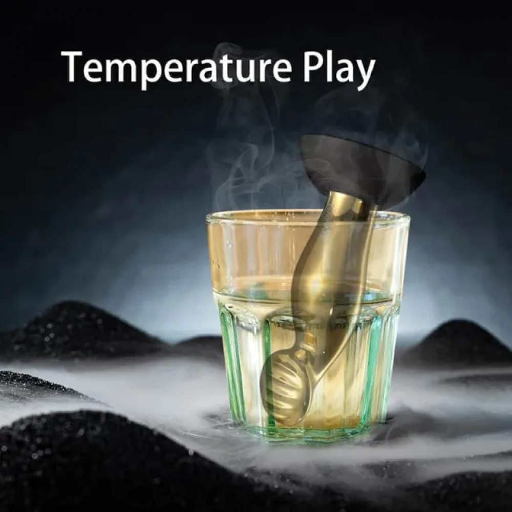 Різне - Масажер простати металевий золото з вібрацією Lockink 5