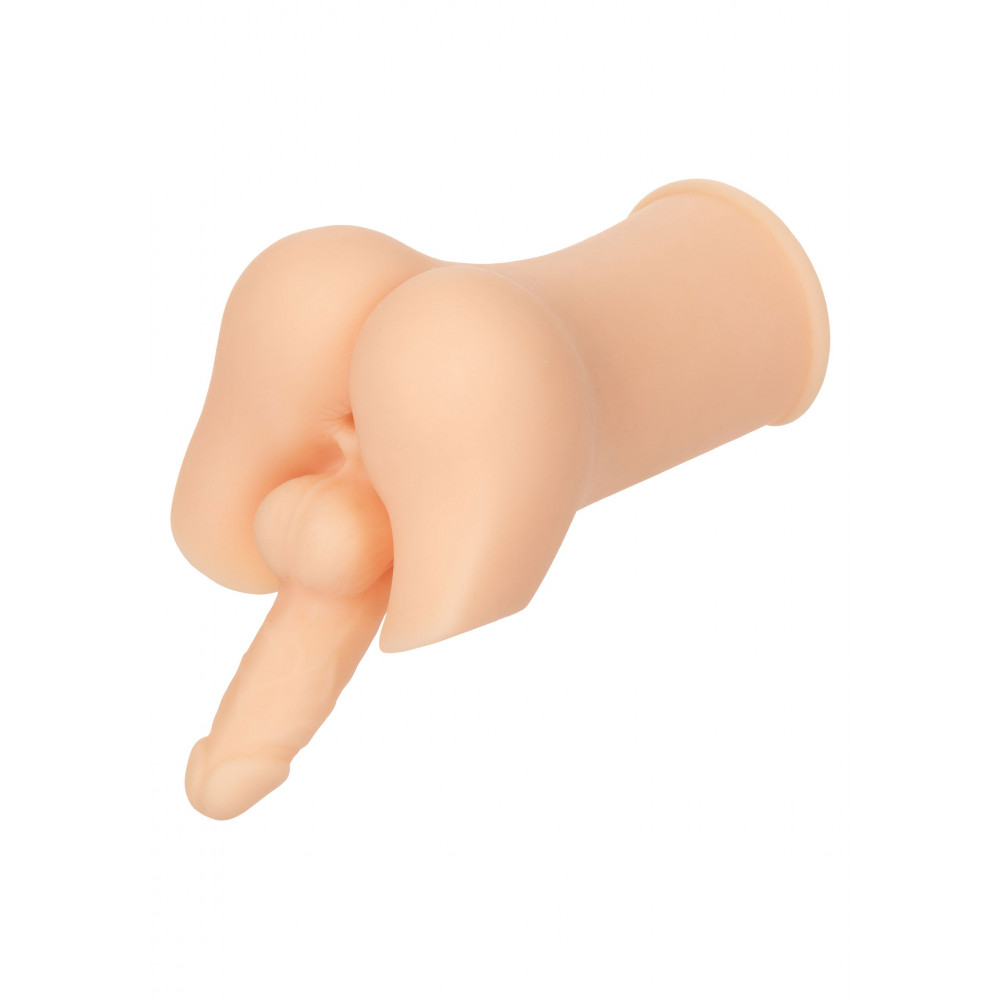 Мастурбатори без вібрації - Мастурбатор реалістичний CalExotics The Wrestler Ass Stroker, попка з пенісом, 19,8 x 9 см 1