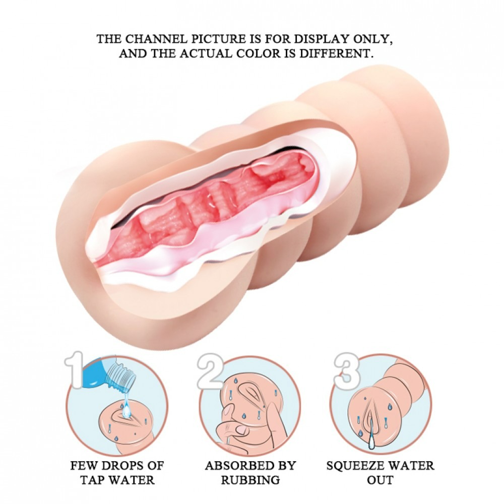 Різне - Мастурбатор вагіна реалістичний Baile бежевий, 13 х 7 см 3