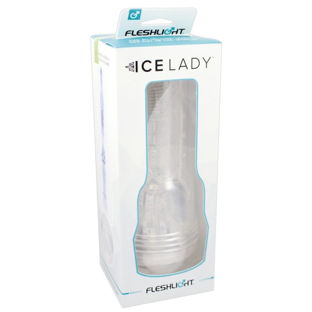 Секс игрушки - Мастурбатор вагина в колбе, киберкожа Fleshlight Ice Lady Crystal, прозрачный 9