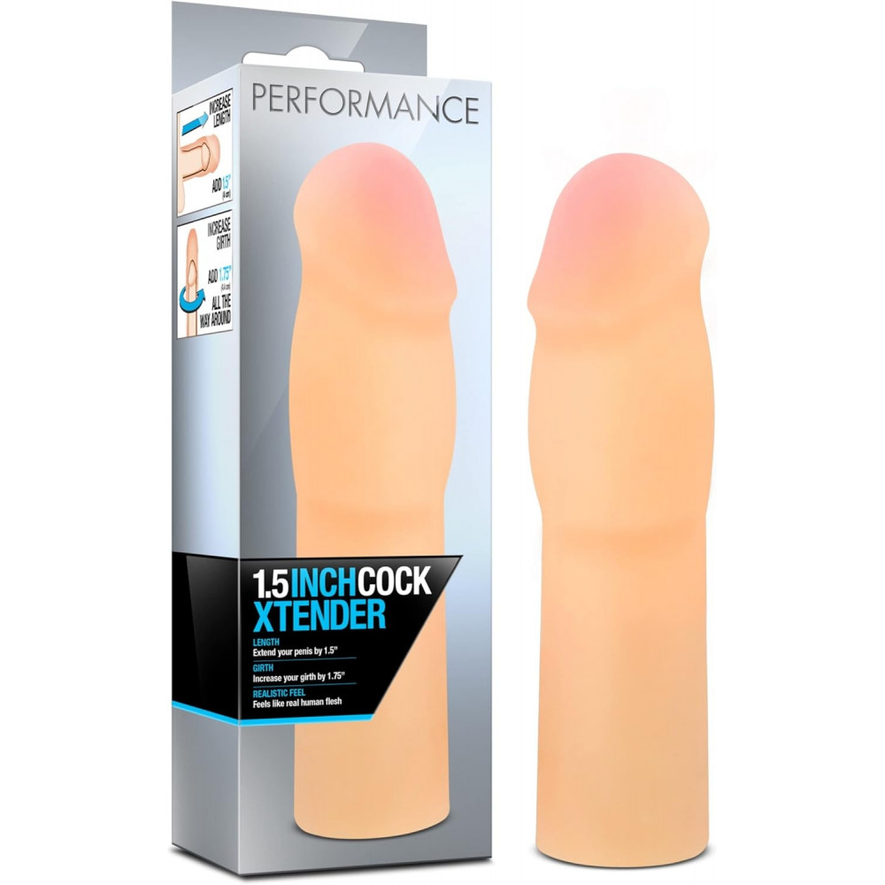 Эрекционные кольца и насадки - Насадка киберкожа PERFORMANCE 1.5INCH COCK XTENDER BEIGE