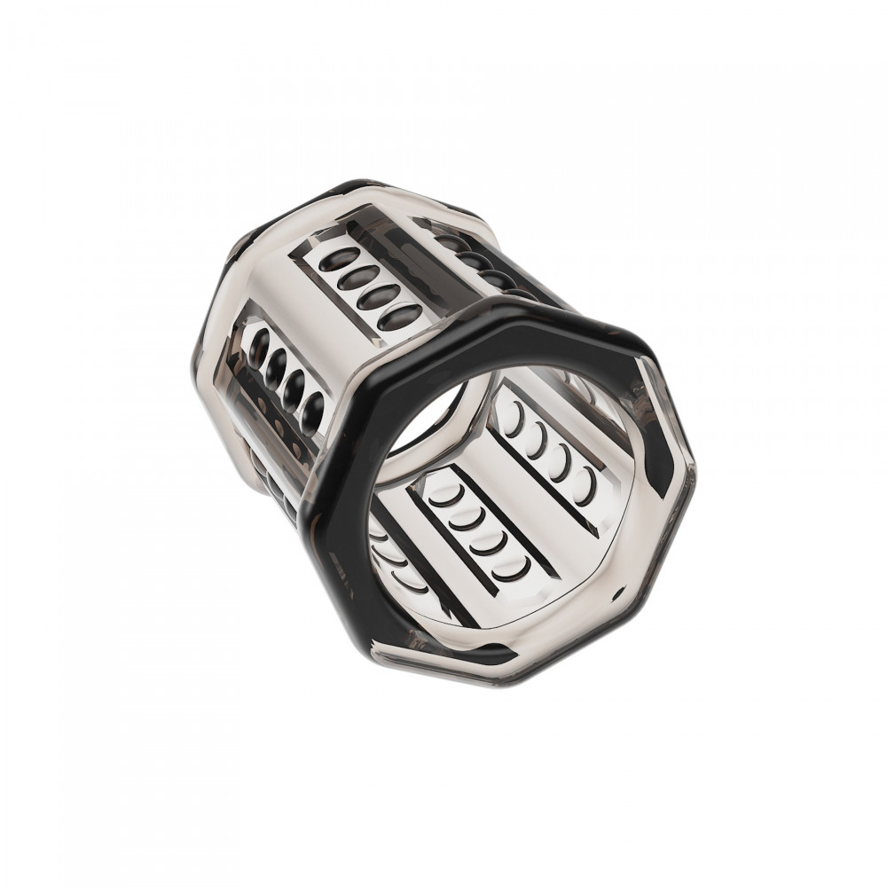 Эрекционные кольца без вибрации - Насадка на пенис Pretty Love стимулирующая, прозрачная, 5.5 х 3.2 см 4