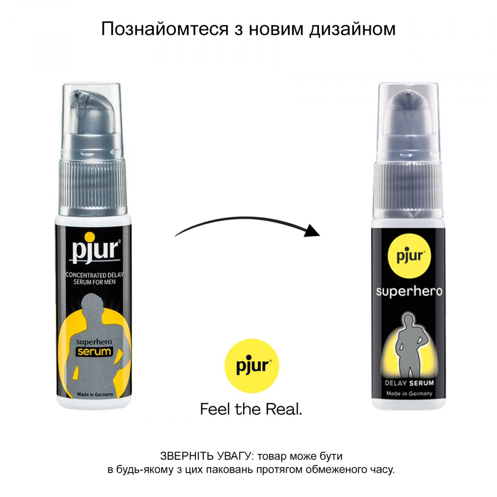 Пролонгаторы и смазки - Сыворотка-пролонгатор pjur Superhero Delay Serum 20 мл, создает эффект пленки, без онемения 11