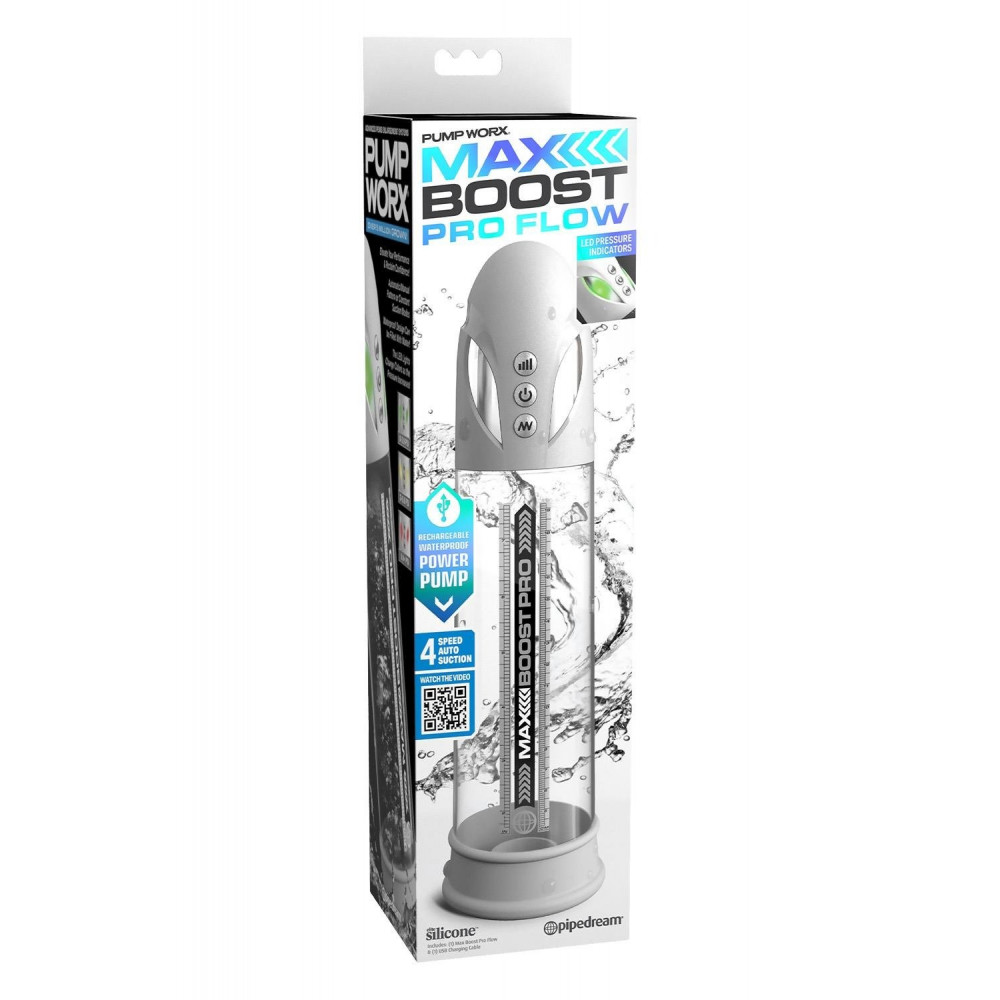 Помпы - Помпа вакуммная Pipedream Pump Worx Max Boost Pro Flow белая, 30.6 см