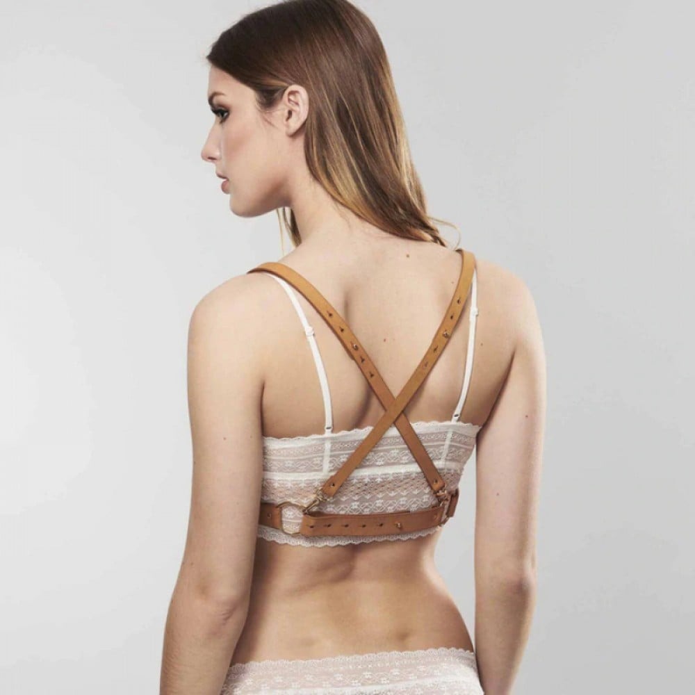 Різне - Портупея на груди MAZE Bijoux Indiscrets бежева, OS 1