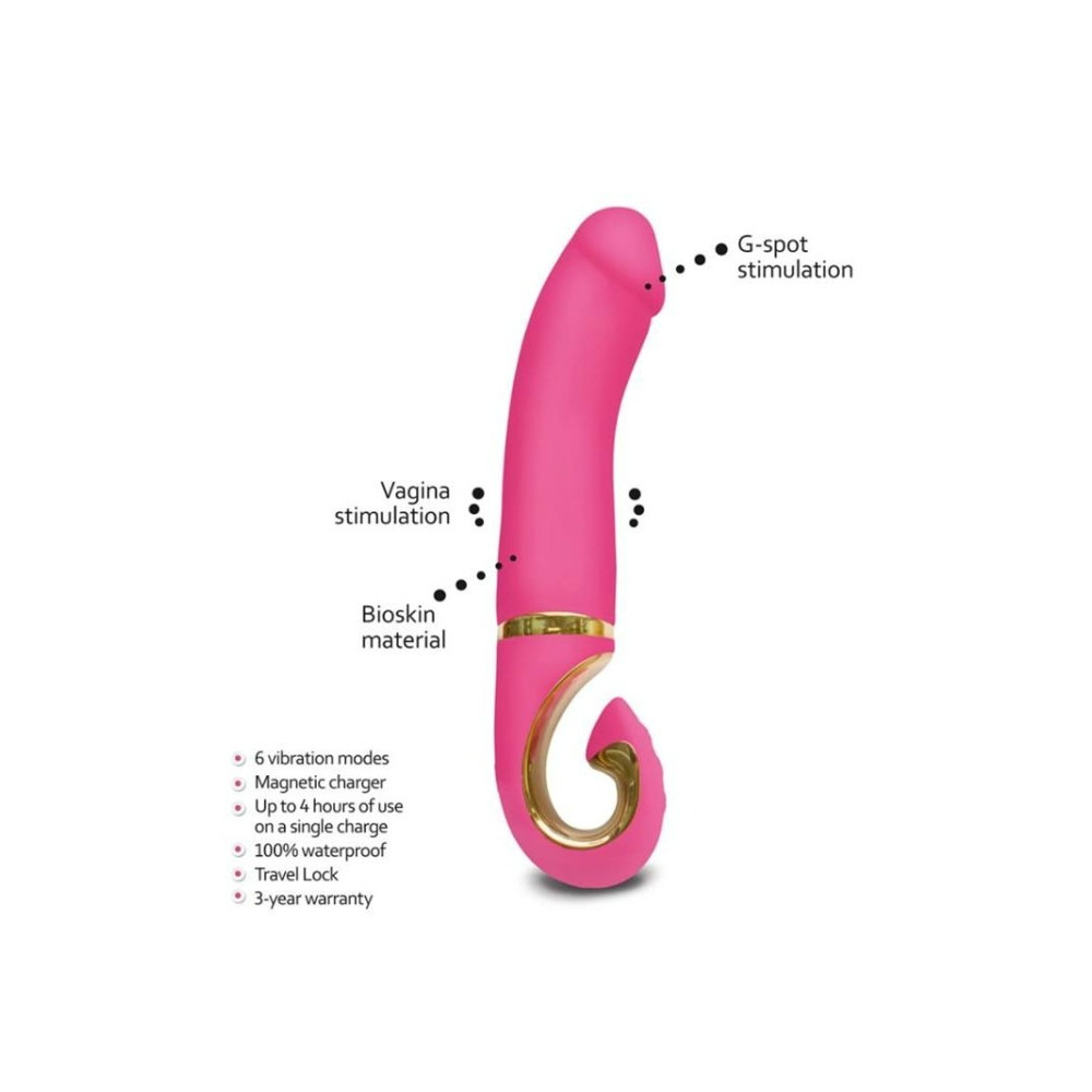 Різне - Вібратор нереалістичний Gjay Gvibe, рожевий, 22 см х 3.7 см 1