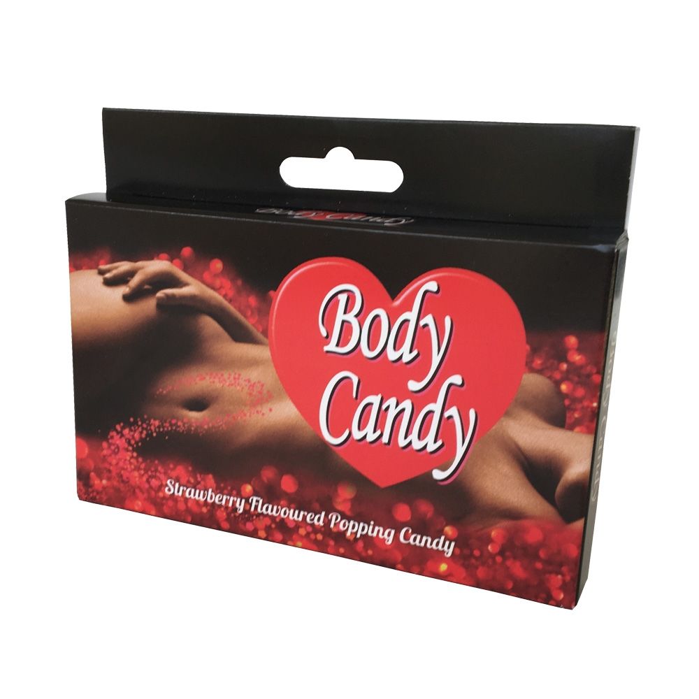Конфеты - Карамельная пудра для тела с эффектом шампанского Body Candy (клубника) (32 гр)