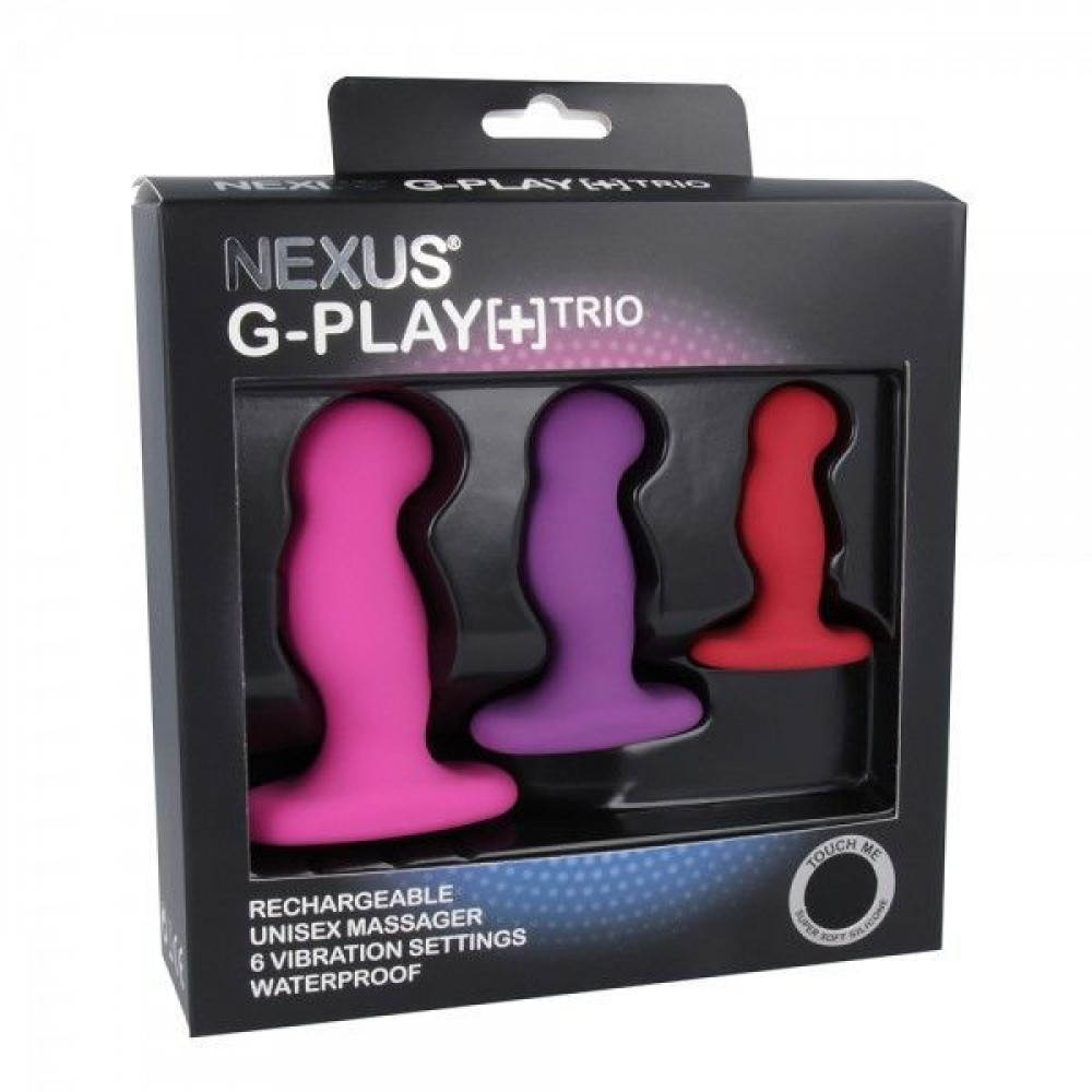 Массажёры простаты с вибрацией - Набор вибромассажеров простаты Nexus G-Play Trio Plus, макс диаметр 2,3-3,0-3,5см, для новичков 1