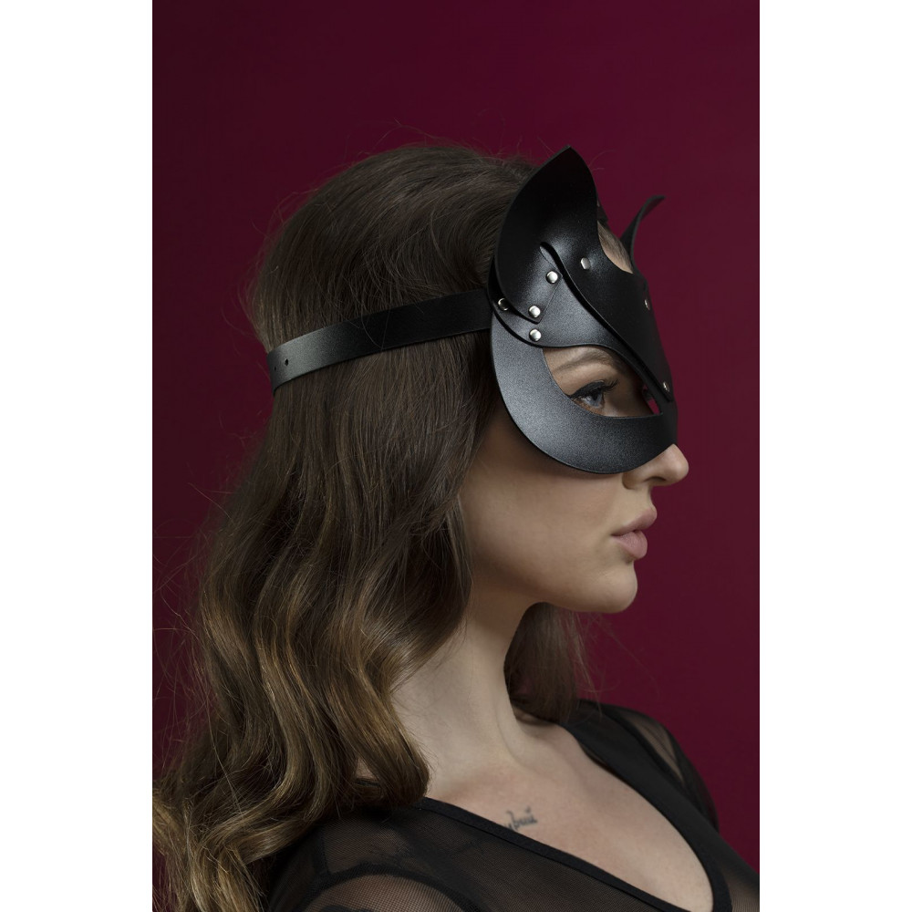 Маски - Маска кошечки Feral Feelings - Catwoman Mask, натуральная кожа, черная 2