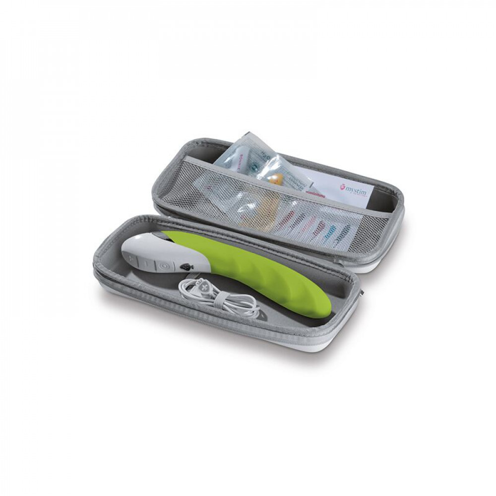 Классический вибратор - Мощный вибратор Mystim Sassy Simon Green с двумя моторами и стимулирующим рельефом 10