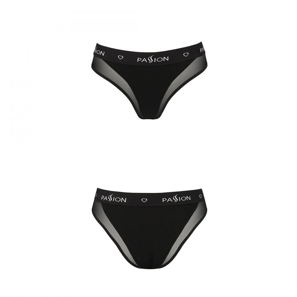 Эротические комплекты - Трусики с прозрачной вставкой Passion PS002 PANTIES black, size M 3