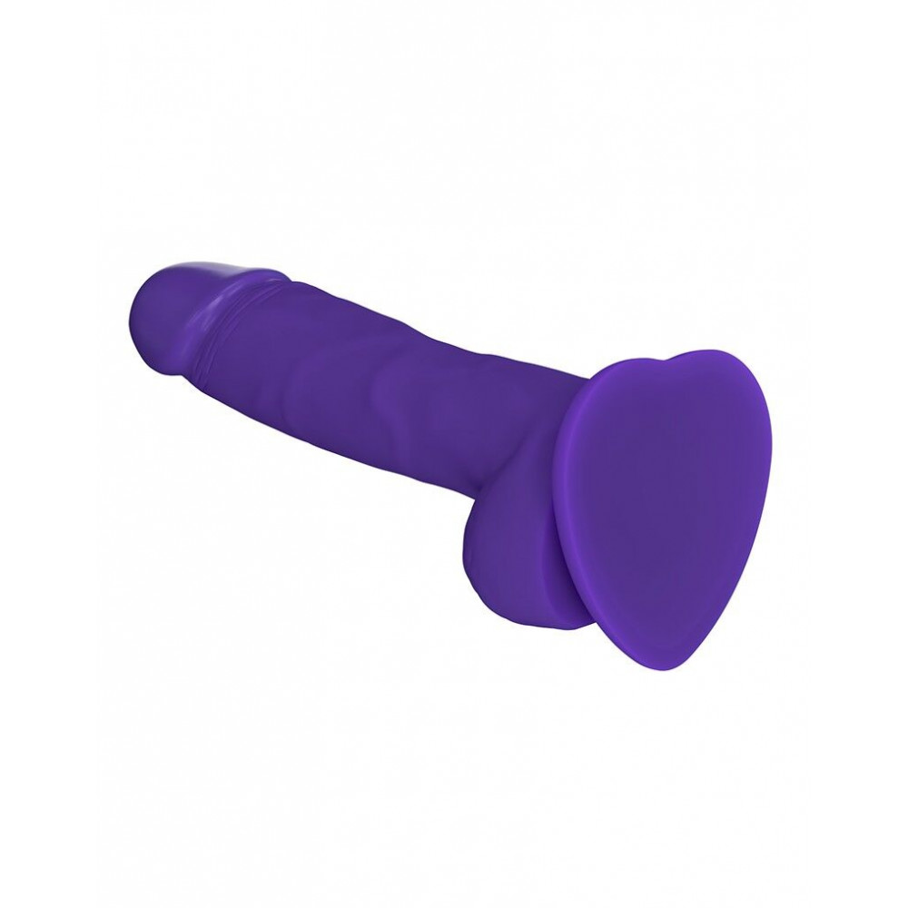 Фаллоимитаторы на присоске, двойные - Реалистичный фаллоимитатор Strap-On-Me SOFT REALISTIC DILDO Violet - Size M 2