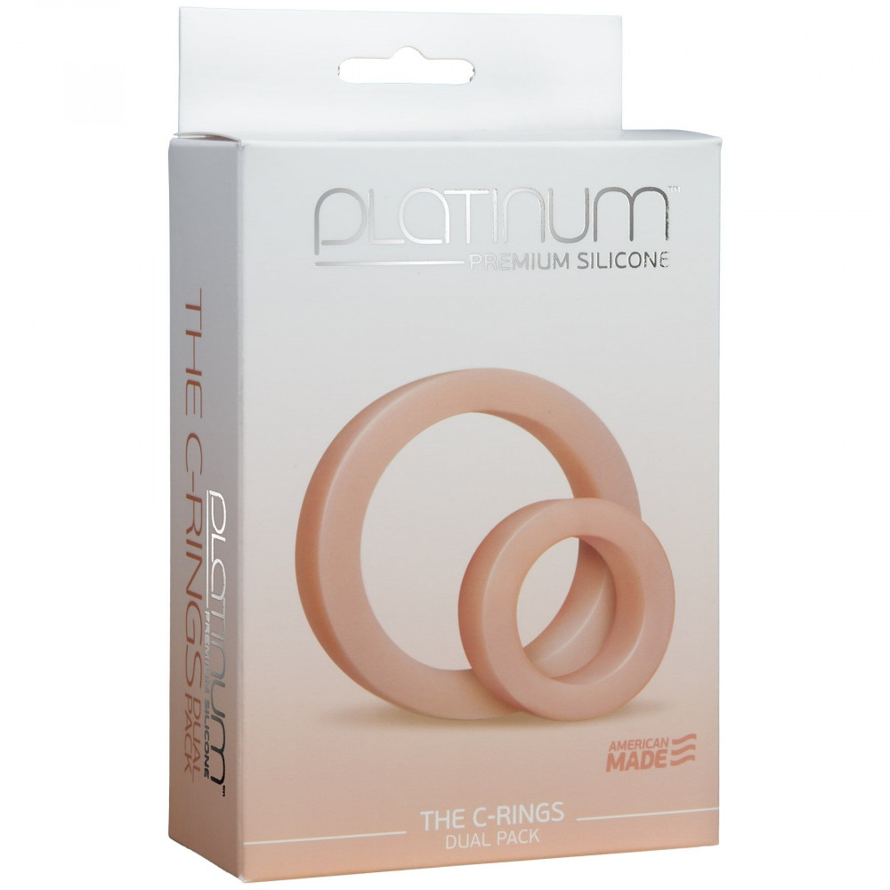 Эрекционное кольцо - Набор эрекционных колец Doc Johnson Platinum Premium Silicone - The C-Rings - White 1