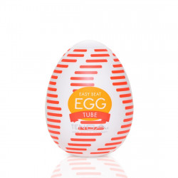 Мастурбатор-яйцо Tenga Egg Tube, рельеф с продольными линиями