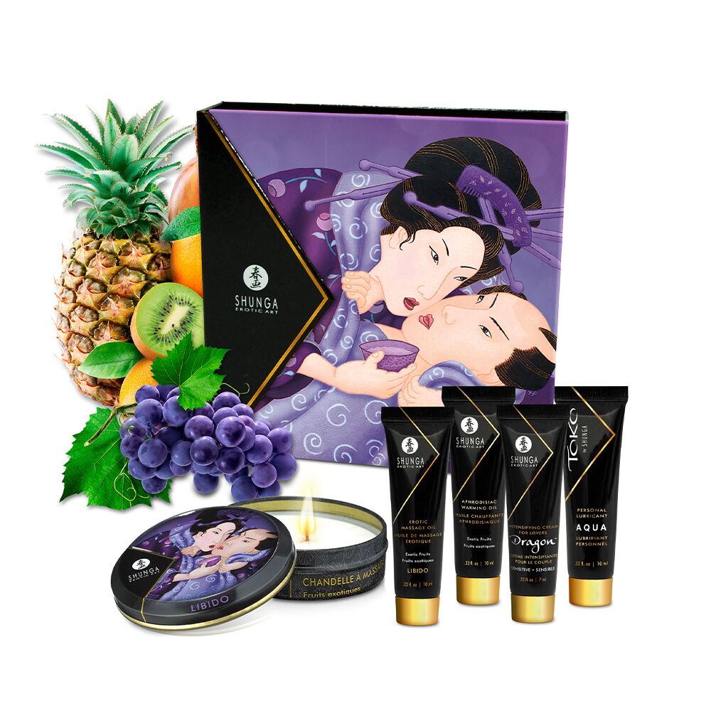 Подарочные наборы - Подарочный набор Shunga Geishas Secrets – Exotic Fruits для шикарной ночи вдвоем 1