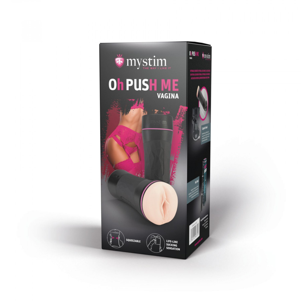 Мастурбаторы без вибрации - Мастурбатор-вагина Mystim O(h) PUSH ME Vagina, можно сжимать и регулировать вакуум 7