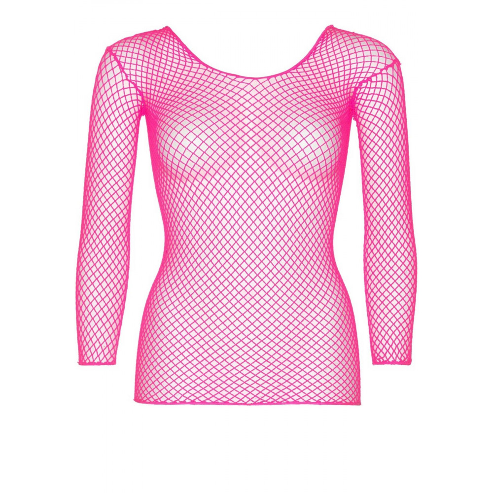 Эротическое боди - Топ Leg Avenue Long Sleeves T-Shirts Neon Pink One Size 5