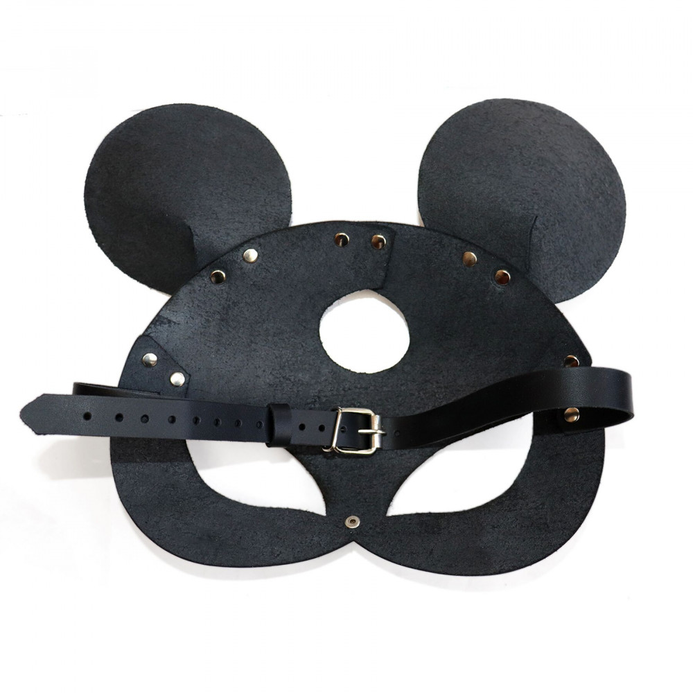 Маски - Кожаная маска зайки Art of Sex - Mouse Mask, цвет Черный 2