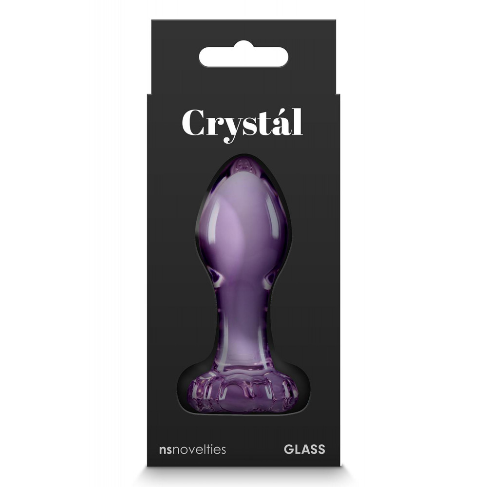 Анальная пробка - Стеклянная пробка NS Novelties CRYSTAL FLOWER PURPLE 2