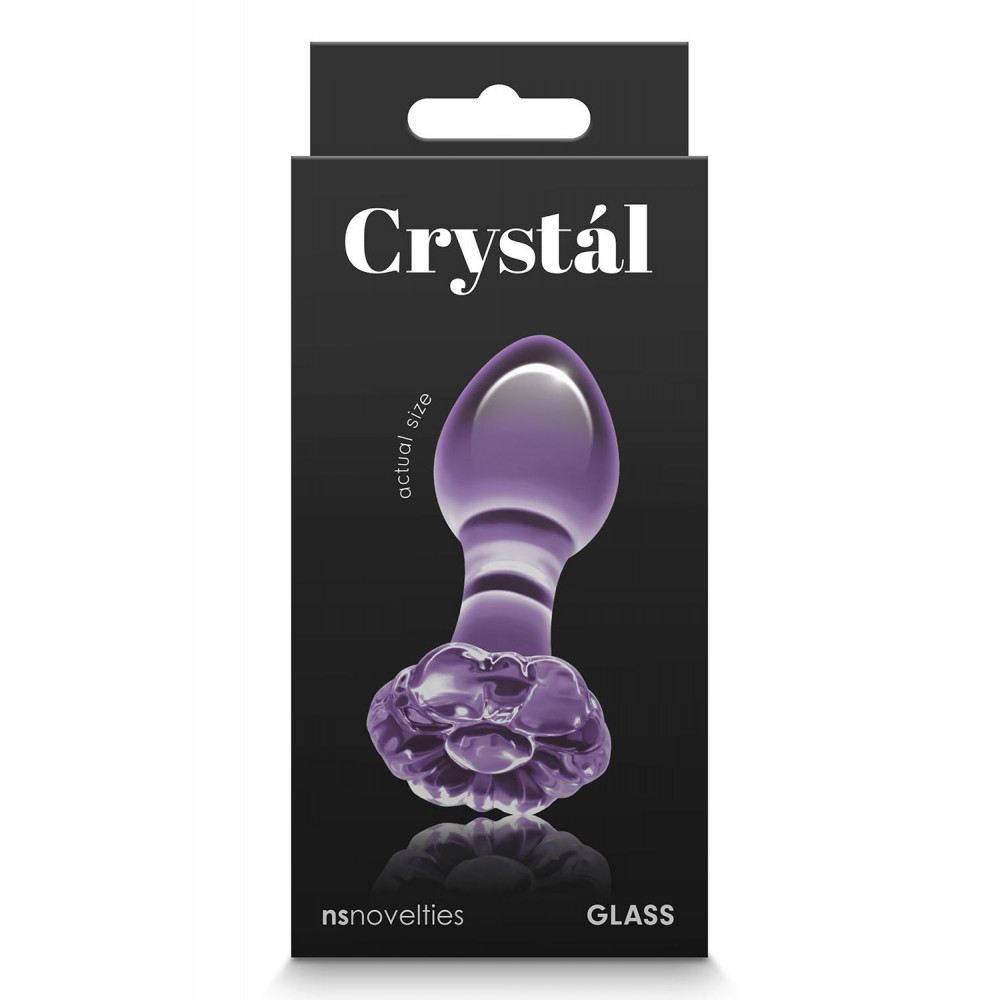 Анальная пробка - Стеклянная пробка NS Novelties CRYSTAL FLOWER PURPLE 1