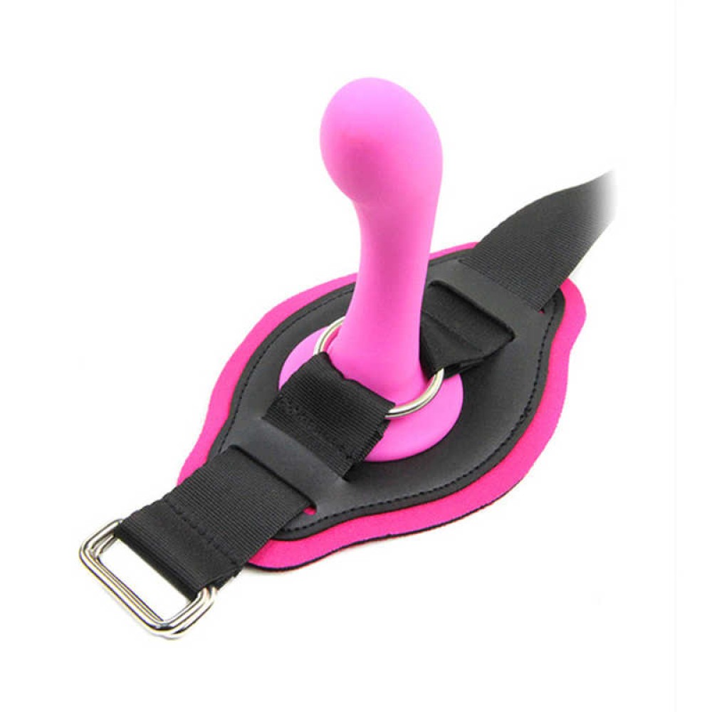 Секс игрушки - Страпон с креплением на ногу Roomfun, розовый, 13 см