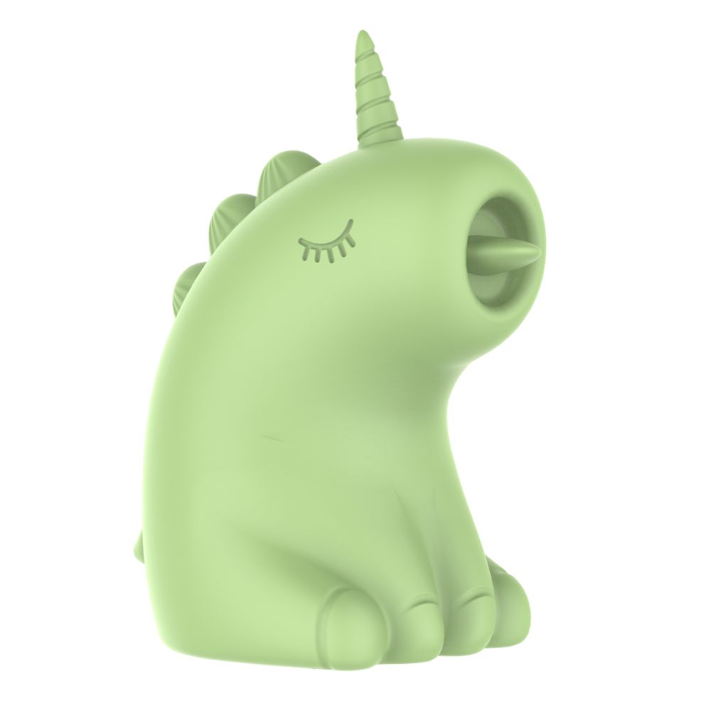 Різне - Стимулятор клітора з язичком UNIVIBE Єдиноріг, 10 режимів, зелений