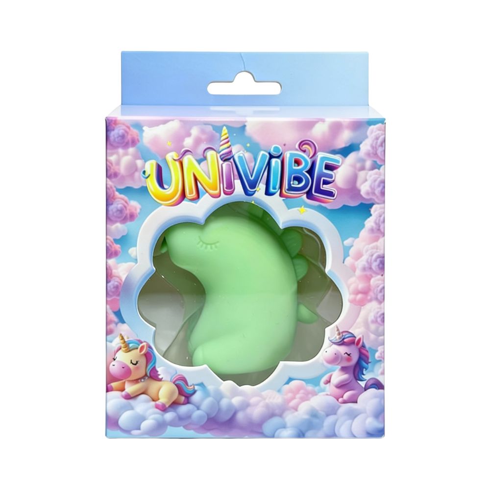 Різне - Стимулятор клітора з язичком UNIVIBE Єдиноріг, 10 режимів, зелений 1