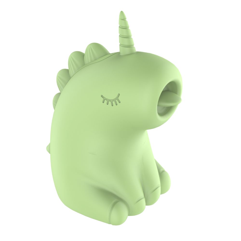 Різне - Стимулятор клітора з язичком UNIVIBE Єдиноріг, 10 режимів, зелений 5