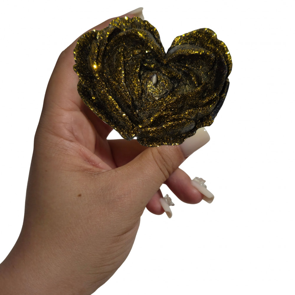 Різне - Свічка низькотемпературна у вигляді троянди з глітером GlowKink чорна, L 41