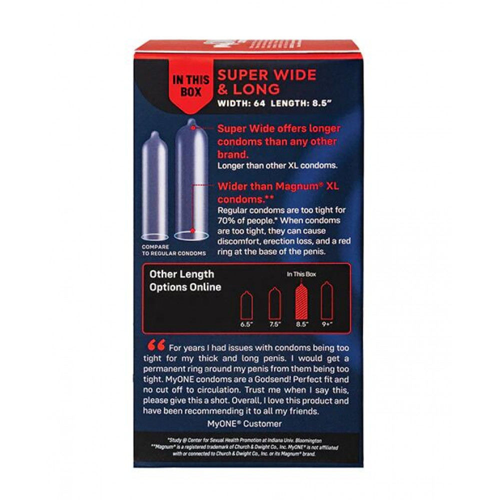 Презервативы - Презервативы MyONE Super Wide & Long 10 шт, картонная коробка 2