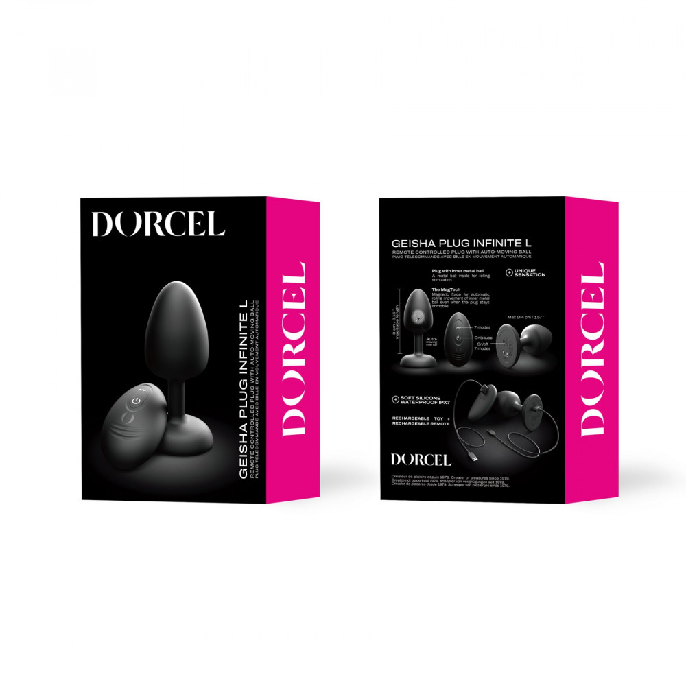 Анальные пробки с вибрацией - Анальная вибропробка Dorcel GEISHA PLUG INFINITE L 3