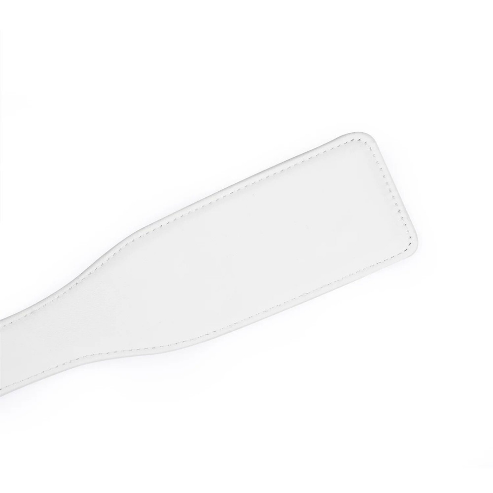 Плети, стеки, флоггеры, тиклеры - Паддл Liebe Seele White & Pink Leather Paddle 4