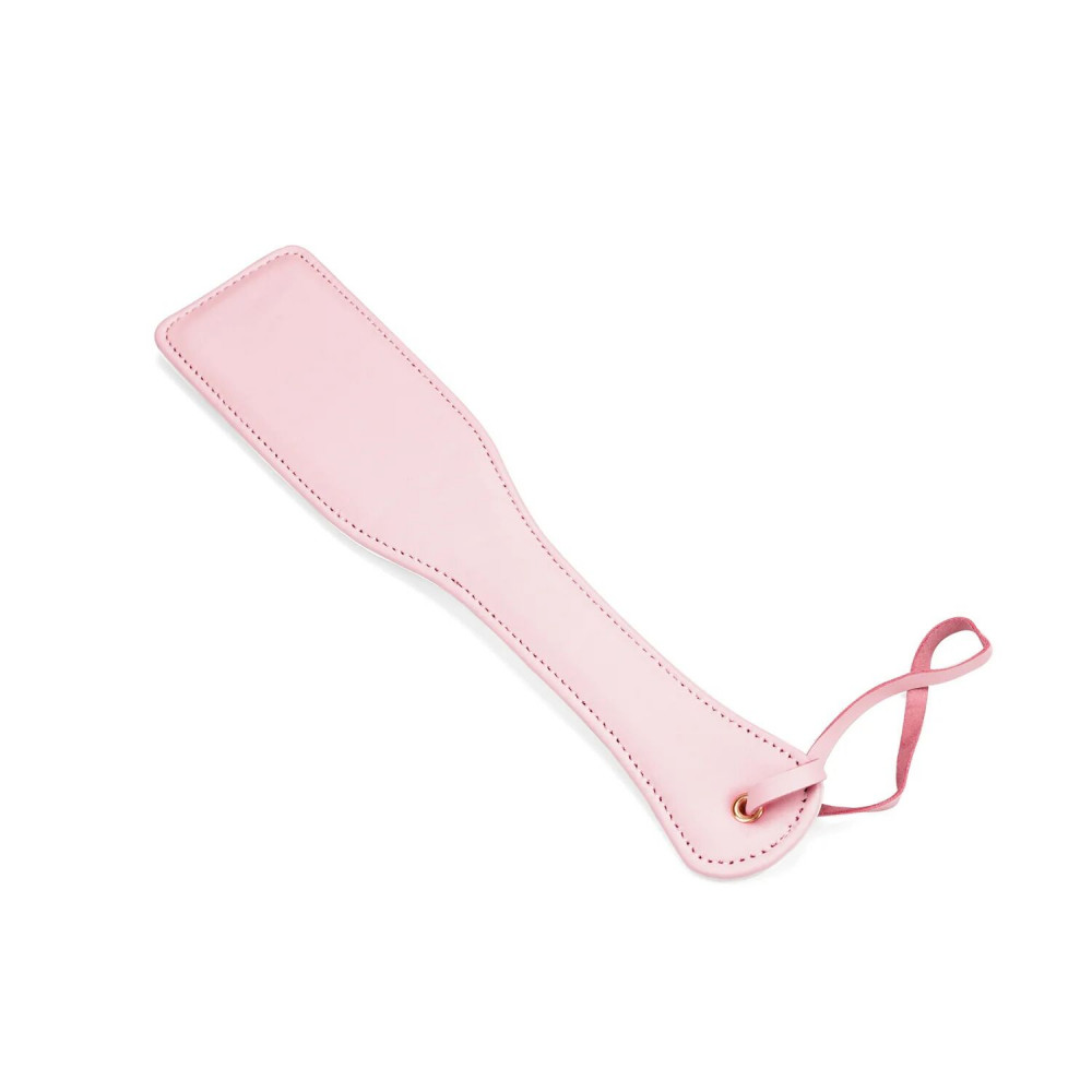 Плети, стеки, флоггеры, тиклеры - Паддл Liebe Seele White & Pink Leather Paddle