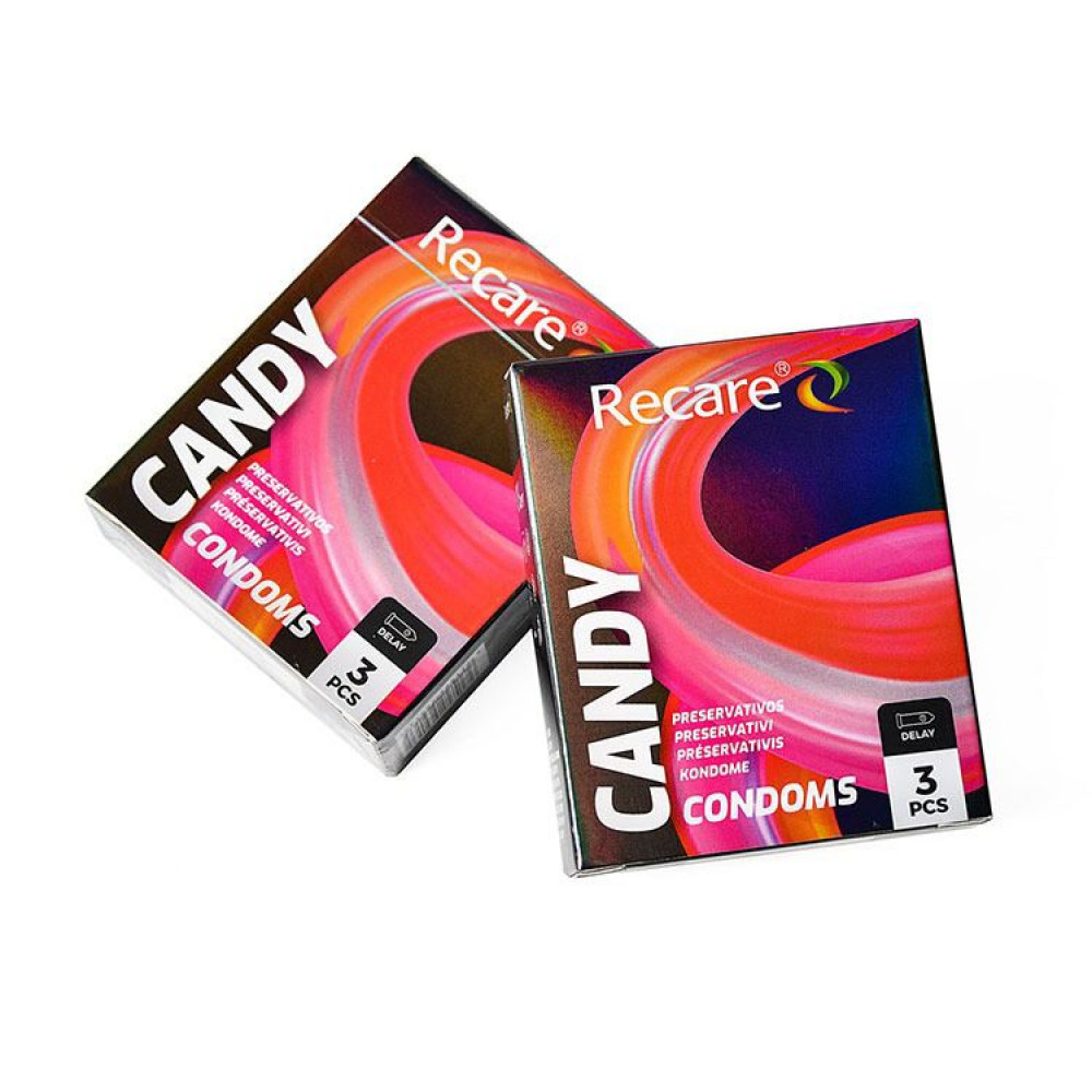 Презервативы - Презервативы Holographic Recare Delay Candy Condoms 3 шт, пролонгирующий эффект, конфетный аромат 2