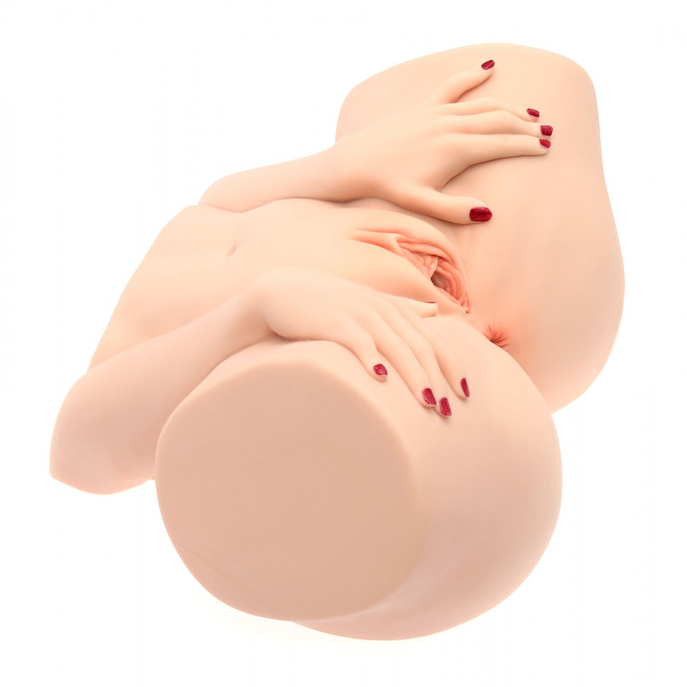 Мастурбатори без вібрації - Мастурбатор-півторс Naked Factory BARBIE, вагіна + анус, 2 канали, дуже реалістичний, наскрізний