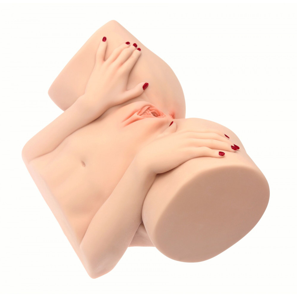 Мастурбатори без вібрації - Мастурбатор-півторс Naked Factory BARBIE, вагіна + анус, 2 канали, дуже реалістичний, наскрізний 2