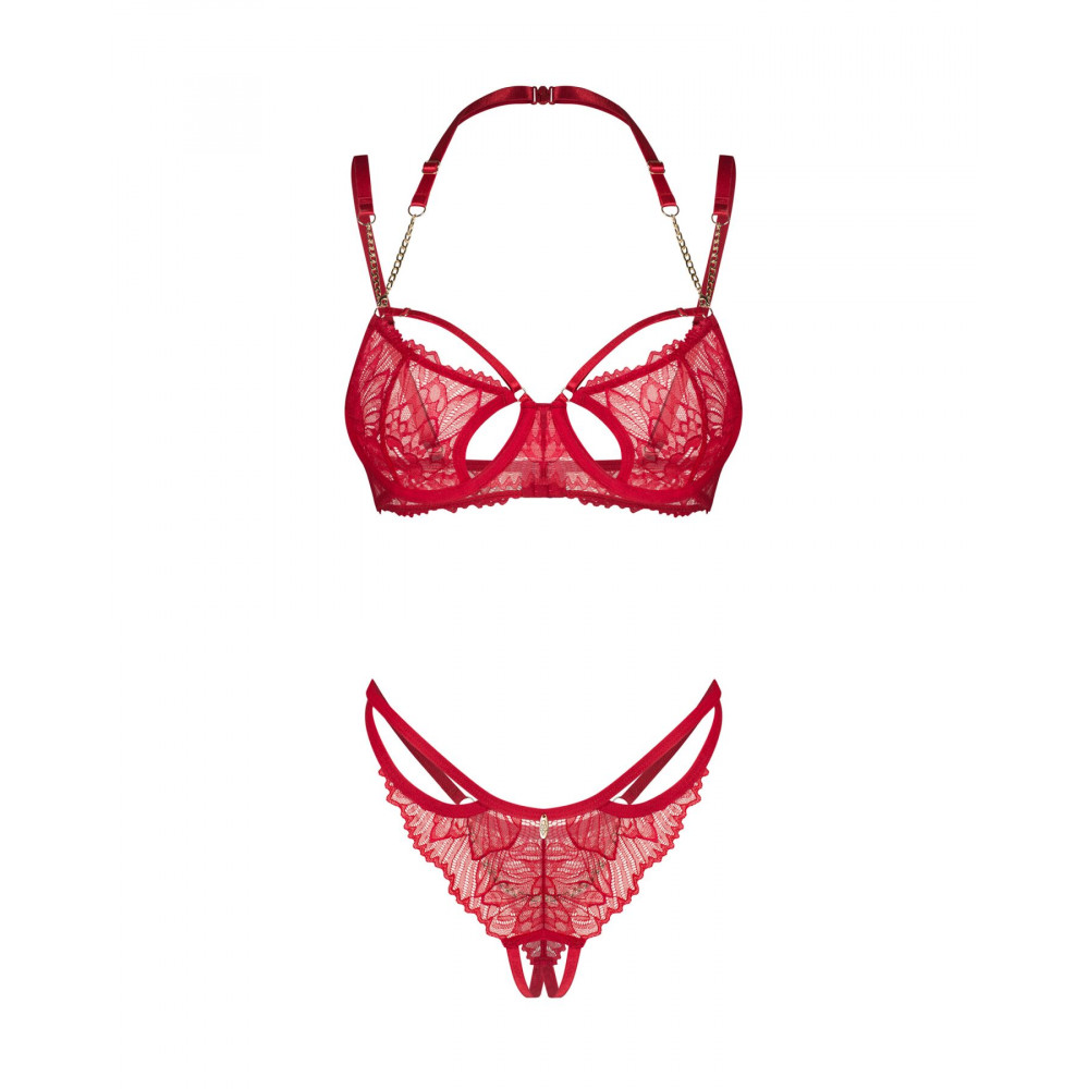 Комплекты - Комплект Obsessive Matildea 2-pcs crotchless set S/M 1