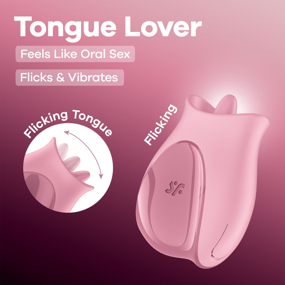 Вибропули и мини-вибраторы - Вибростимулятор для клитора Satisfyer Tongue Lover с язычком 5