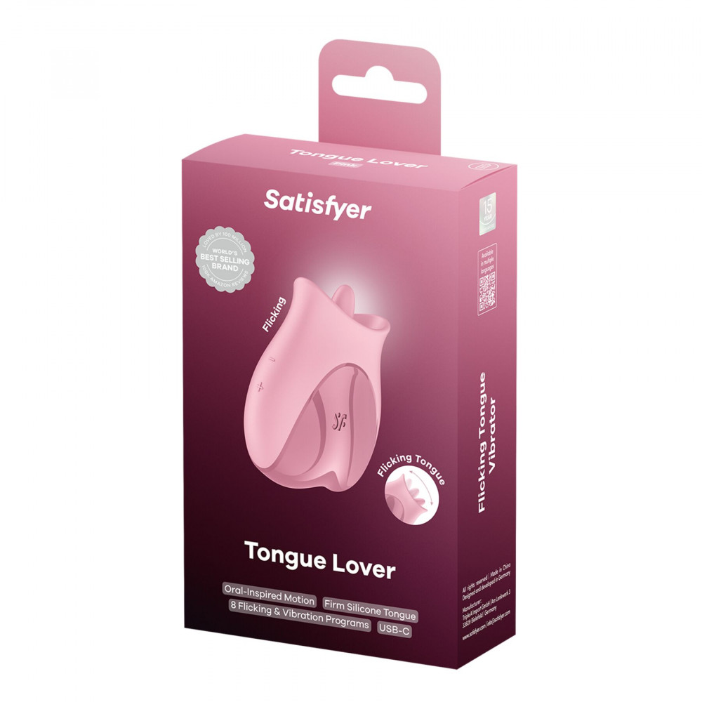 Вибропули и мини-вибраторы - Вибростимулятор для клитора Satisfyer Tongue Lover с язычком 4